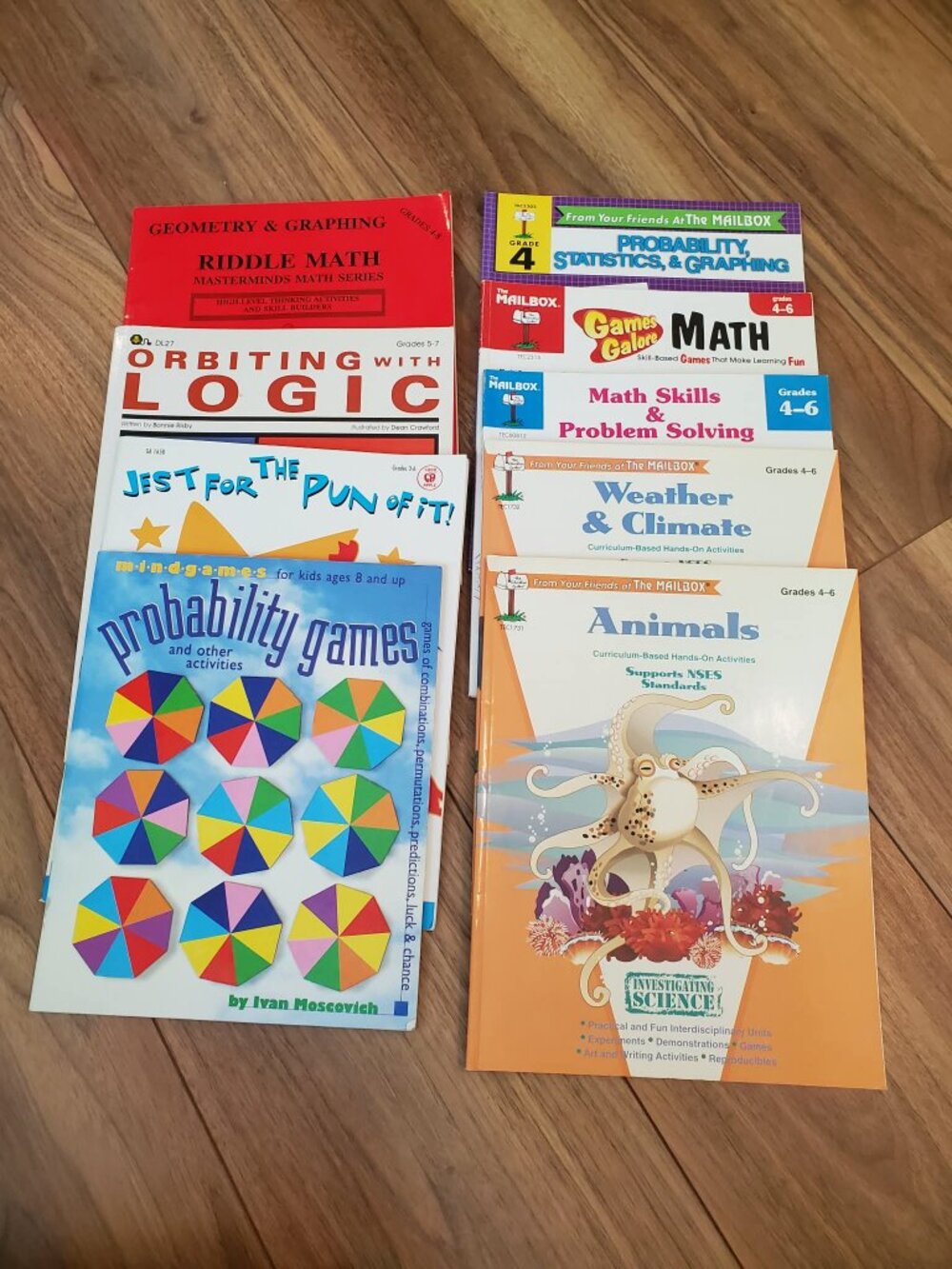 Grade 4-6 Resource Magazines 9 Piece Lot Mailbox Logic Math Puns Science